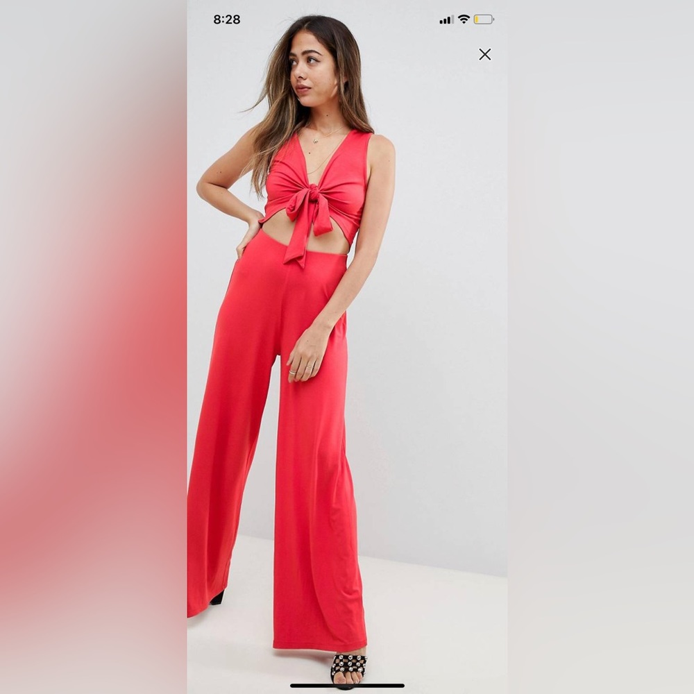ASOS Tie-Front Jumpsuit